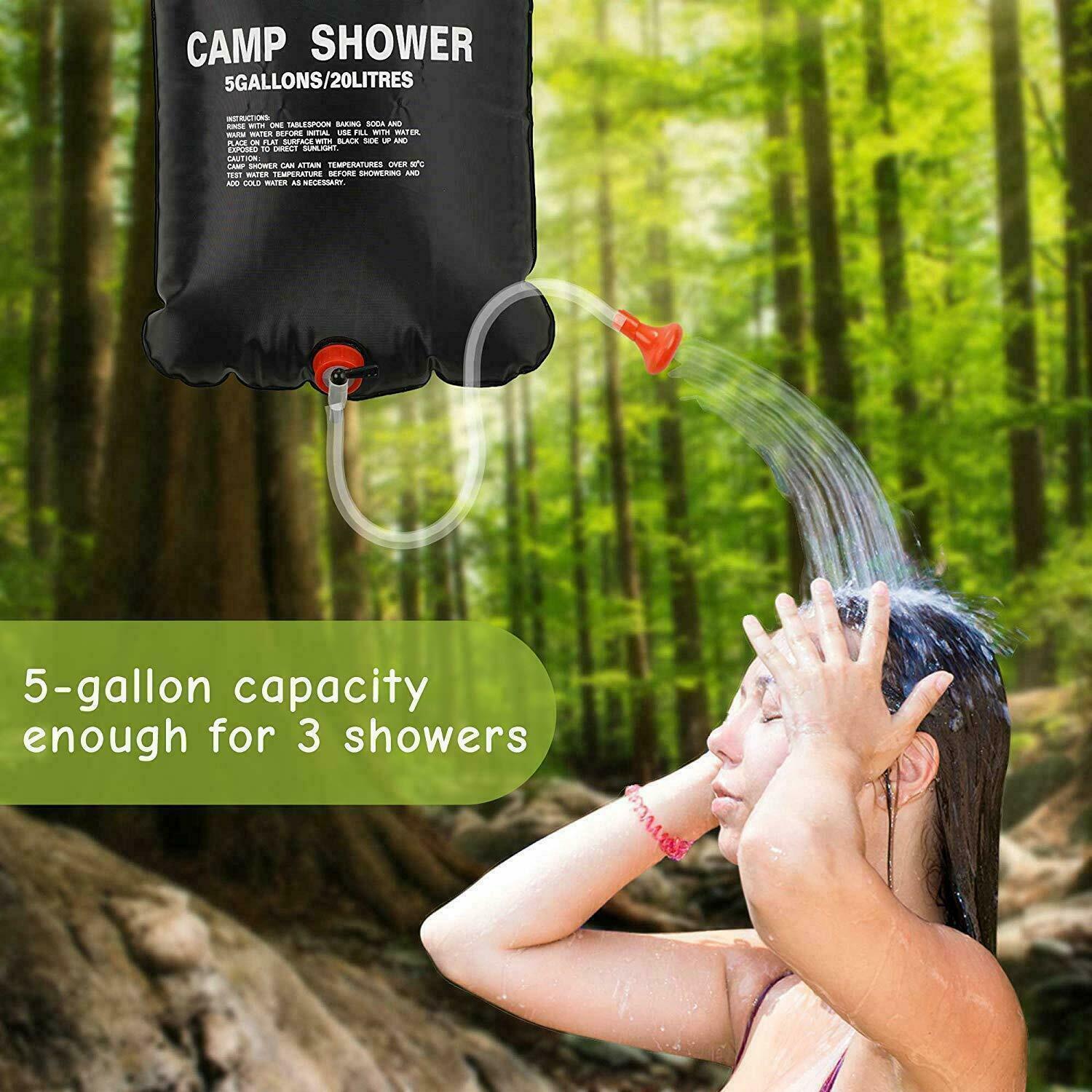 20L Portable Solar Camping Shower – Compact & Efficient - WildHorizonte 