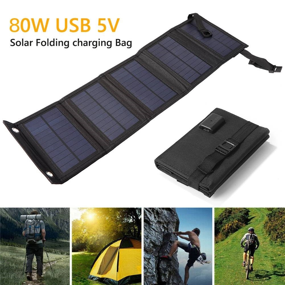 Portable Foldable Solar Panel for Outdoor Travel - WildHorizonte 